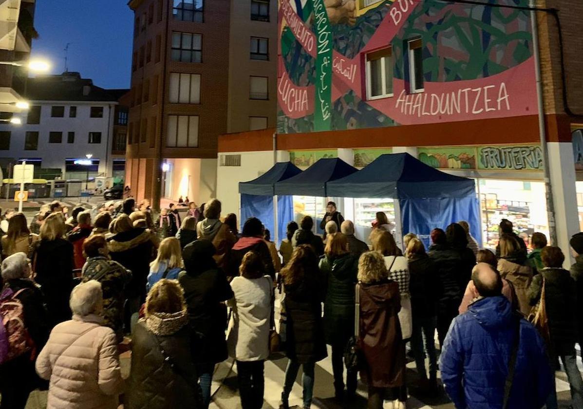 Manifestación en Amurrio contra la violencia machista.