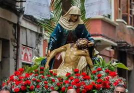 Talla de La Pasión de la procesión matinal del Viernes Santo de Bermeo.