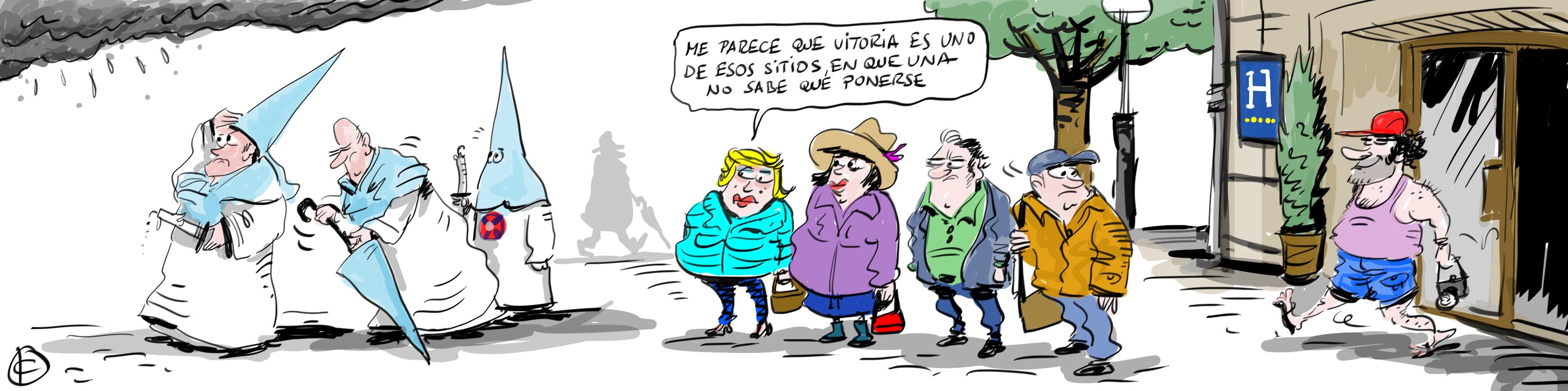 La viñeta de Cerrajería y la Semana Santa vitoriana