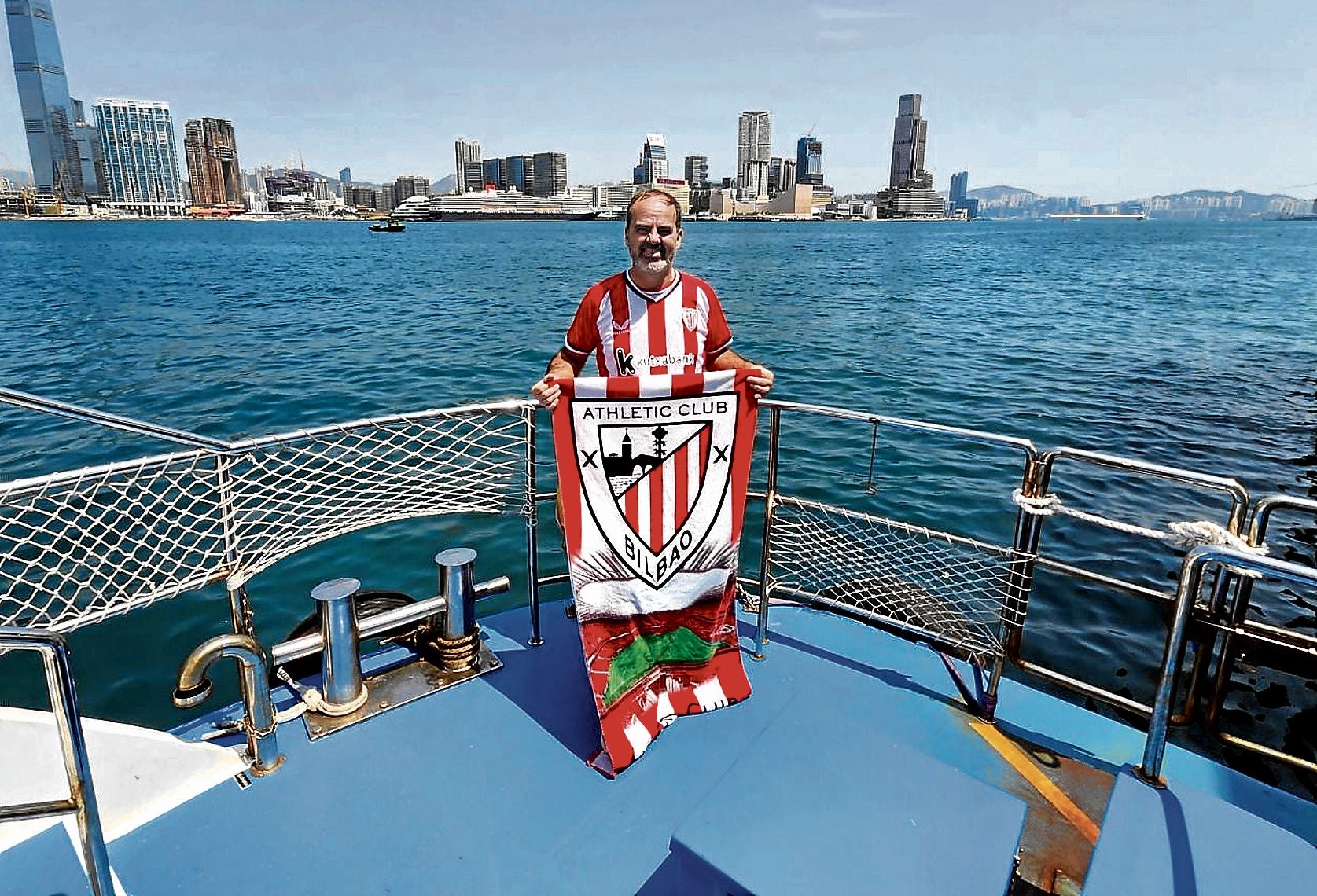 Fernando Martínez, en Hong Kong durante sus vacaciones.