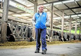 Altos costes del vacuno. Félix Aras, que tiene 400 vacas de leche, reconoce que hoy en día sería difícil empezar de cero en este sector.