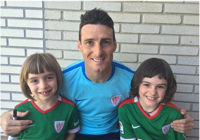 De pequeña con Aduriz