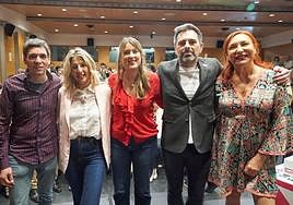 Yolanda Díaz arropó este sábado en Vitoria a Alba García y a los cabezas de lista de Sumar por los tres territorios.