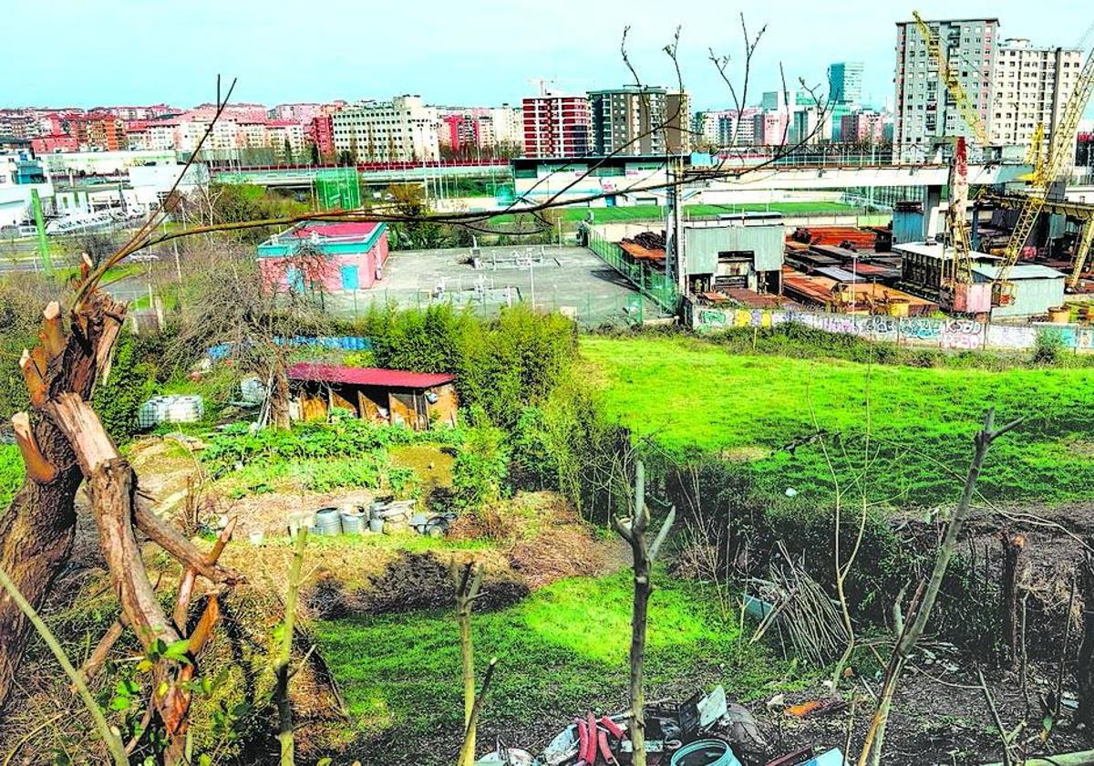 El almacén de energía proyectado para Barakaldo ocuparía una zona de huertas en Retuerto.