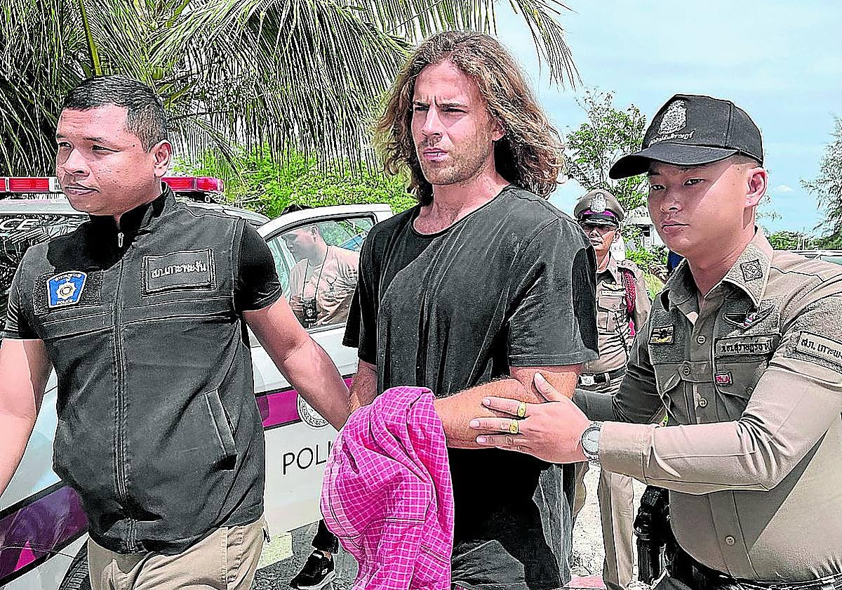 Sancho, en el momento en que fue detenido el 7 de agosto del pasado año.