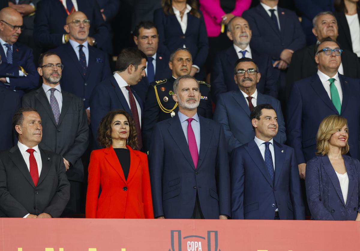 Así quedó el palco de la final de Copa