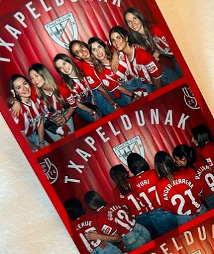 Imagen secundaria 2 - «Inolvidable». Así han festejado las novias y mujeres de los jugadores del Athletic el título