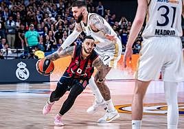 Howard supera con el bote a Poirier en la gran noche madrileña del escolta azulgrana.