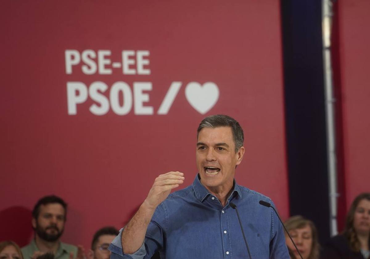 Pedro Sánchez, en un mitin electoral.