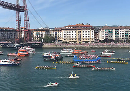 Así se vivió la gabarra en Getxo, Portugalete, Sestao Barakaldo y Erandio