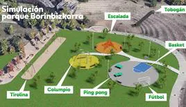 El nuevo parque de Zabalgana tendrá escalada, tirolina y un gran tobogán