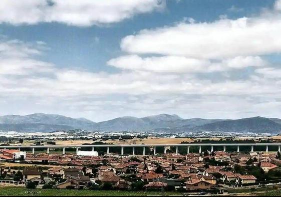 Recreación del viaducto del ramal a Miranda de Ebro que pasaría junto a Rivabellosa.
