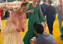 La viral pedida de mano en la Feria de Abril de Sevilla
