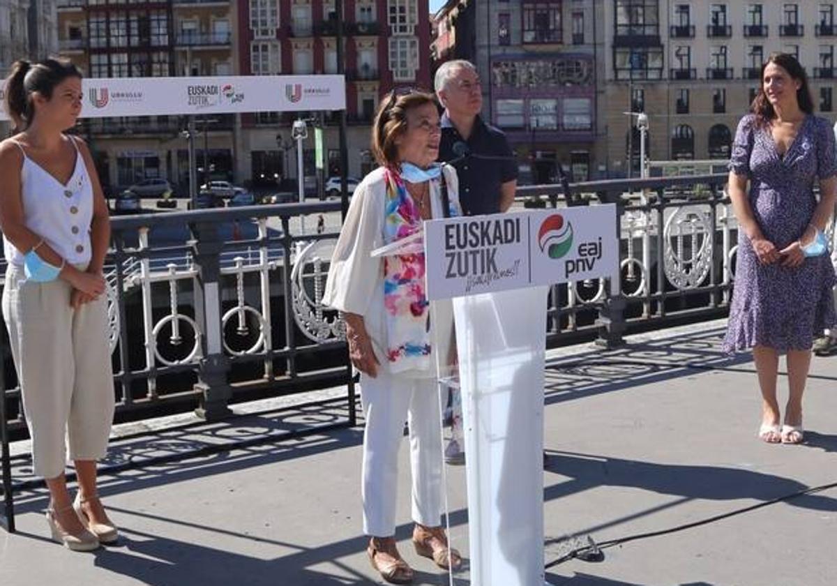 Inmaculada Boneta en un acto de campaña de 2020.