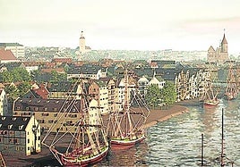 Reconstrucción virtual de Königsberg en el siglo XVIII.