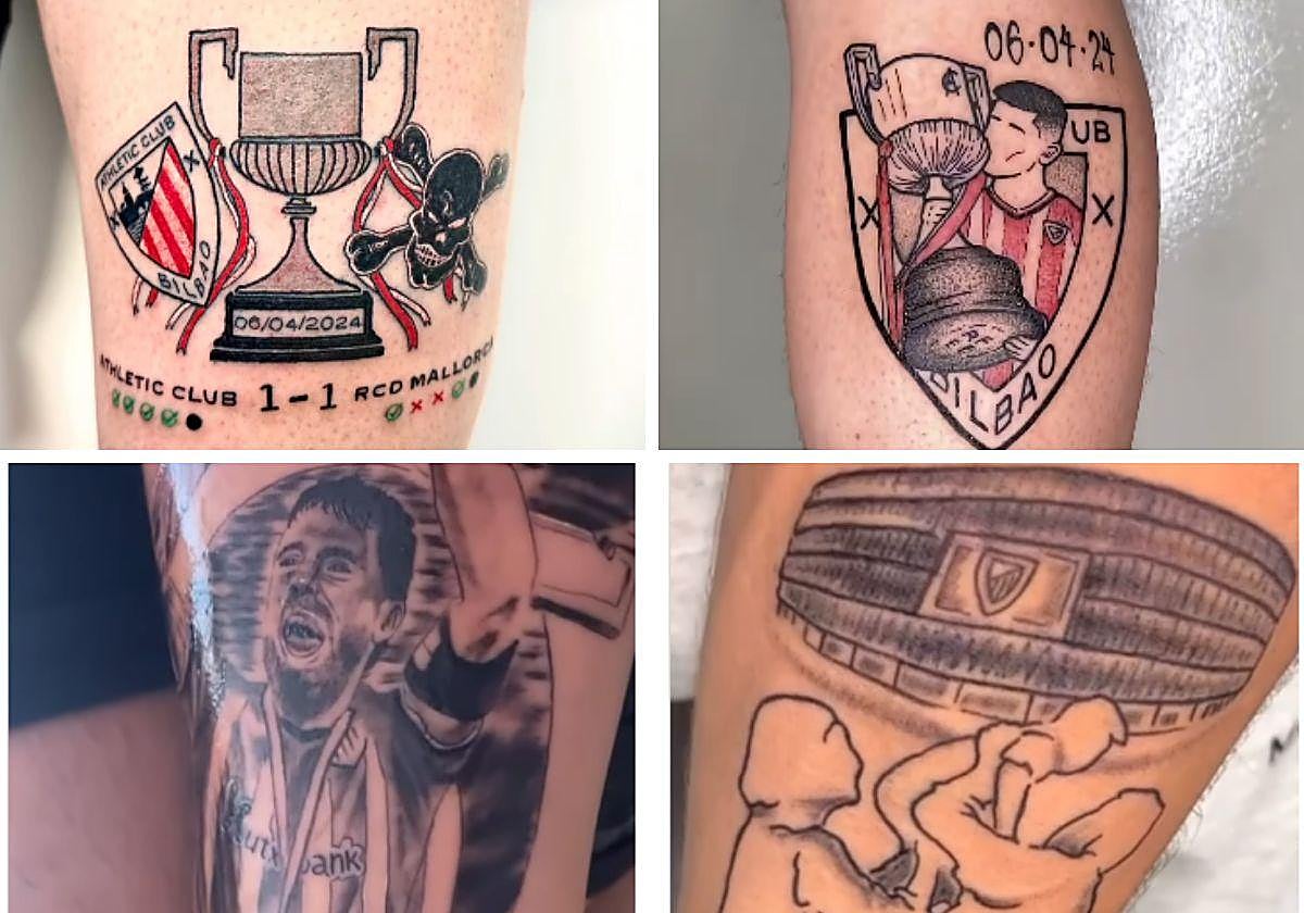 La Copa, el tatuaje de moda entre los aficionados del Athletic