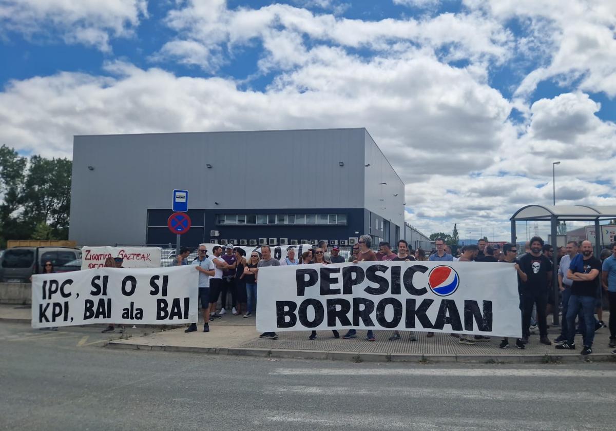 Protesta de los trabajadores de Pepsico durante el pasado verano.