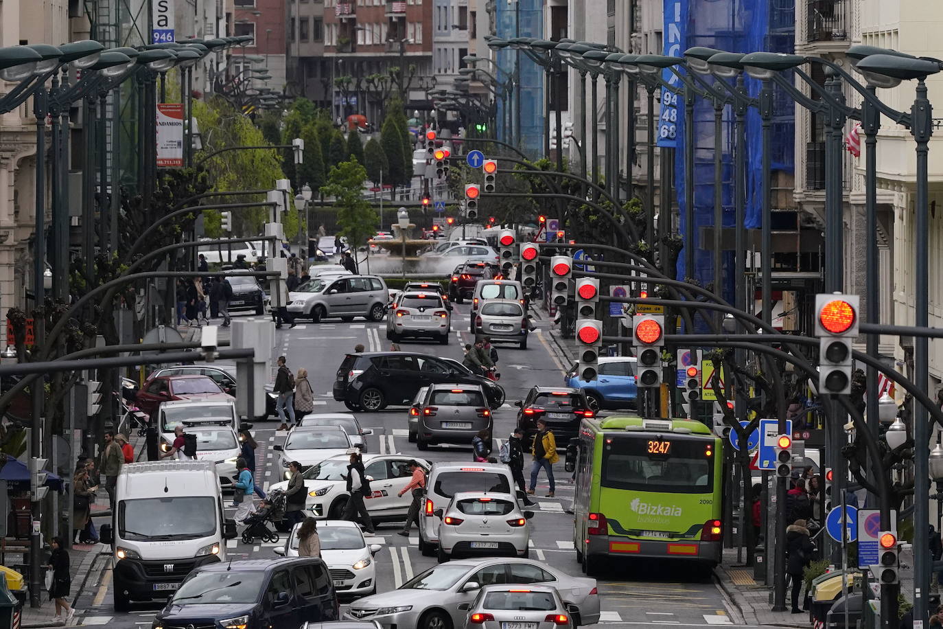 Una vista de Alameda Rekalde, en el centro de Bilbao.