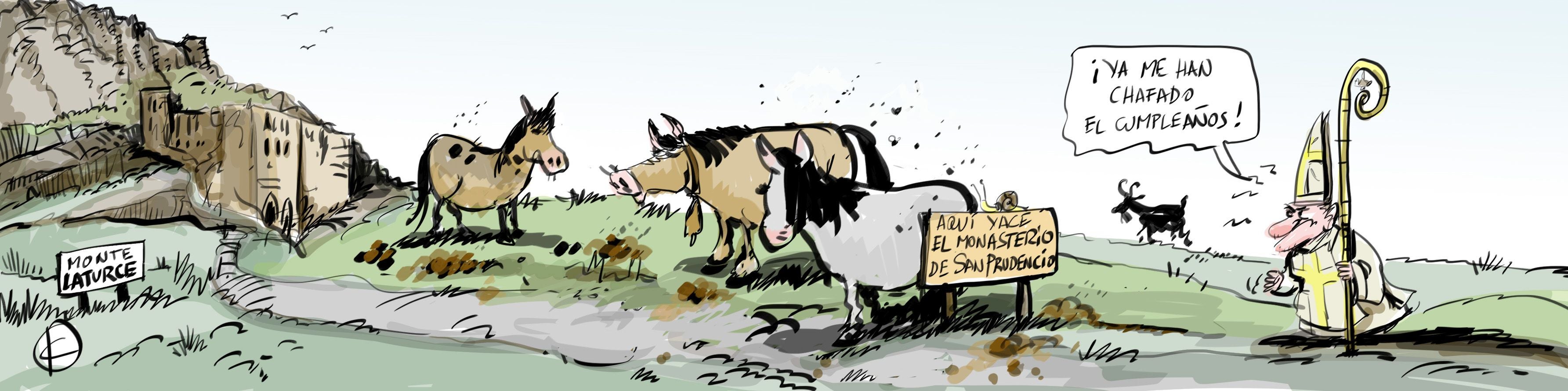La tira de Cerrajería y el Monasterio de San Prudencio