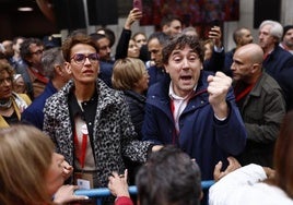 Eneko Andueza, líder del PSE-EE, este sábado tras el Comité Federal del PSOE.