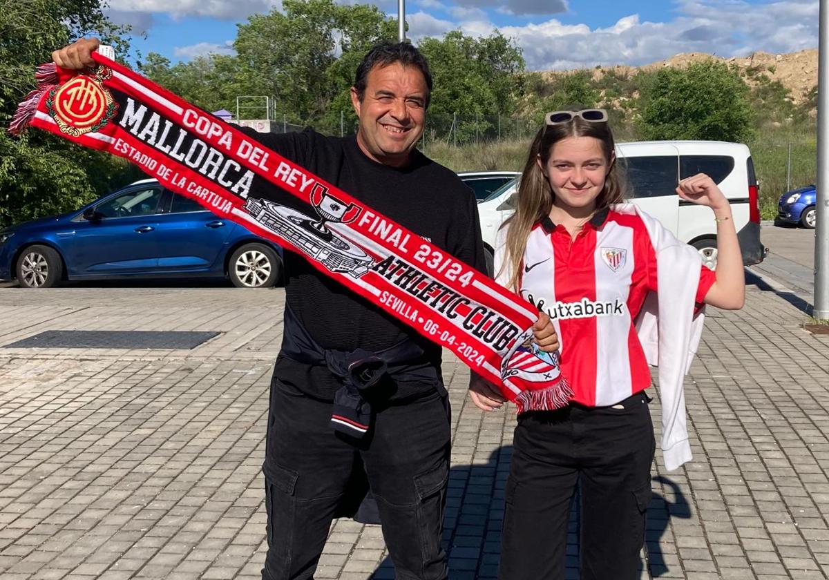 Víctor Manuel Redondo y su hija Carolina.