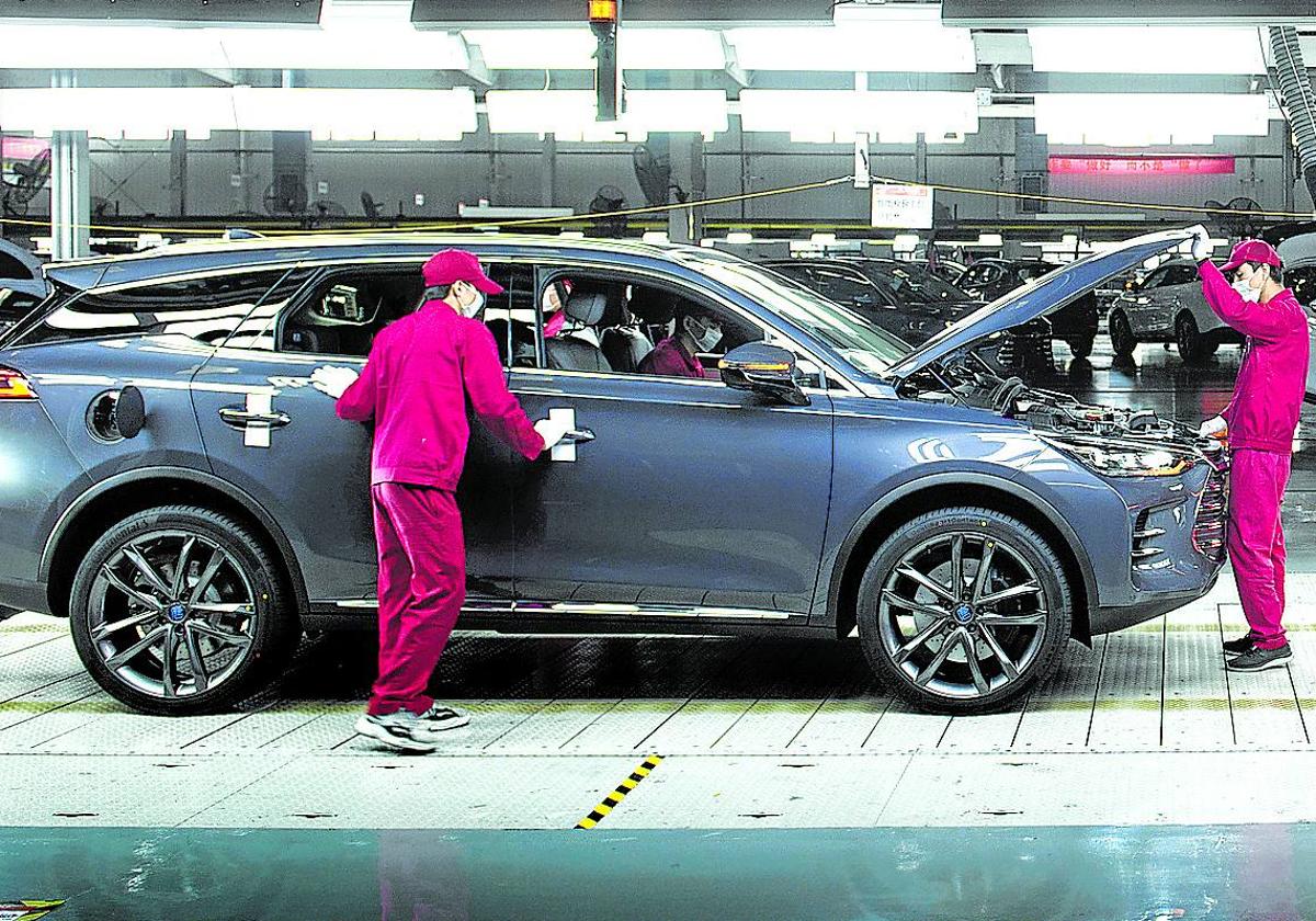 Principal planta de ensamblaje de BYD, la marca que más coches eléctricos vende en China.