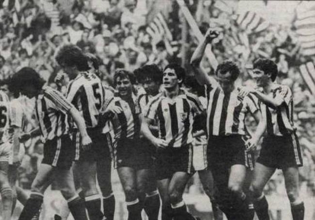 Liceranzu celebra el gol 3.000 de la historia del Athletic.