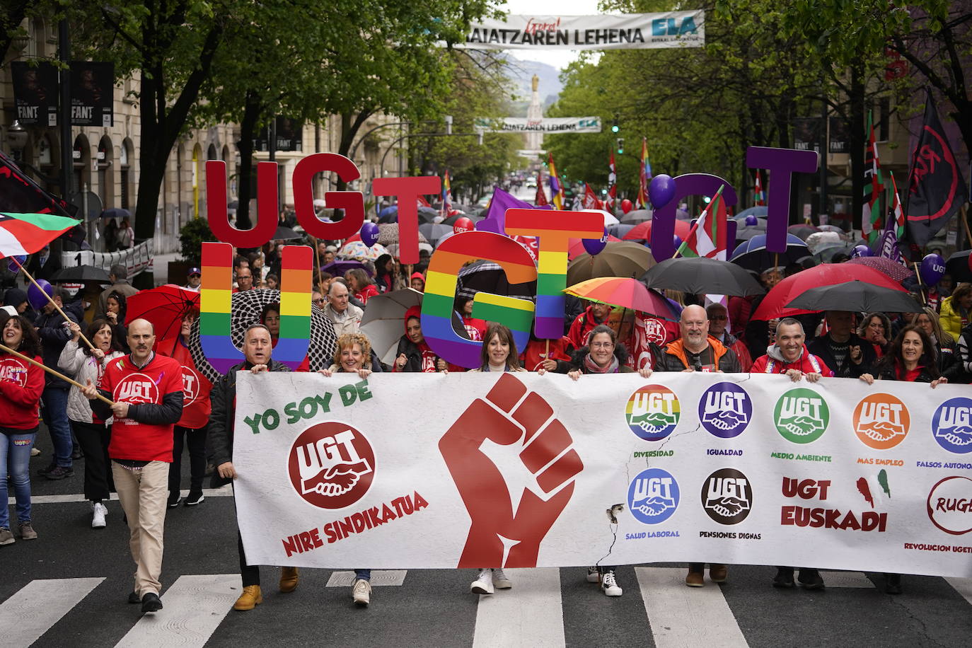 La marcha del Primero de Mayo llena las calles de Bilbao | El Correo