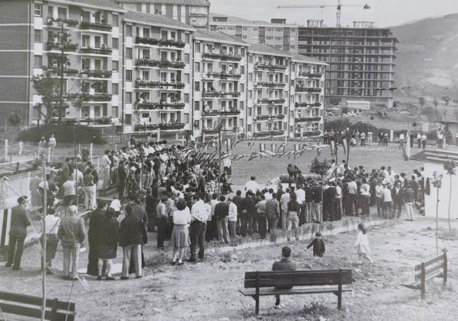 Celebración del primer campeonato que acogió este lugar, en 1974, después de su traslado desde la zona de Monte Cabras.