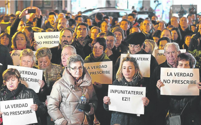 Imagen de una manifestación de protesta por los abusos sexuales en un colegio religioso de Bilbao.