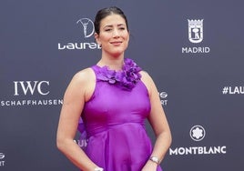 Garbiñe Muguruza en la ceremonia de entrega Premios Laureus.