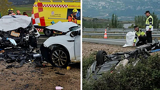 Muere una niña de un año en un accidente en la N-232 en La Rioja