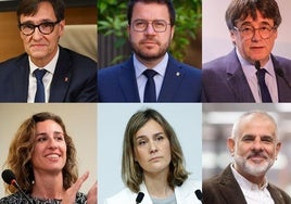 Los candidatos a presidir la Generalitat de Cataluña.