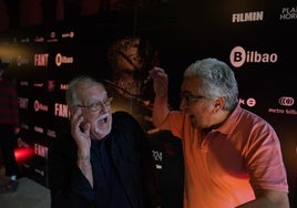 El cineasta italiano Lamberto Bava, hoy junto a Justo Ezenarro, director del FANT.