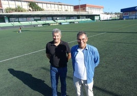 Carlos Valentín y Ricardo Jurado en el Estadio Municipal El Paso.