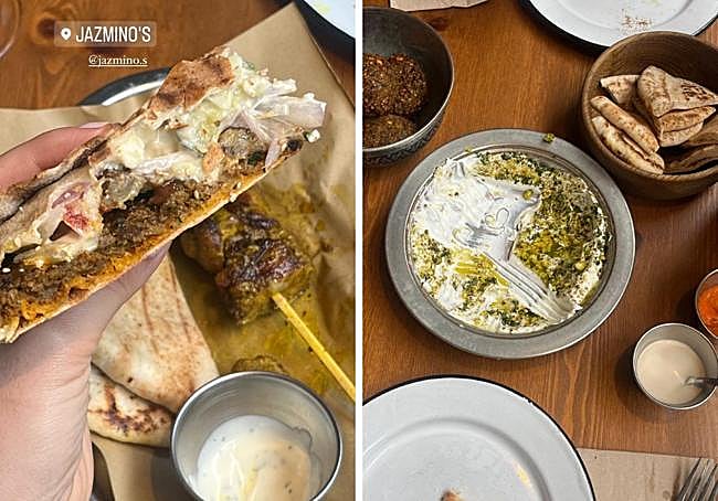 Las fotografías que compartió Anna Castillo en su nueva cuenta de Instagram en la que recomienda restaurantes.