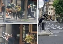 Pelea en el centro de San Sebastián: «Se lanzaron sillas, sacaron un machete... y todo delante de los autobuses escolares»