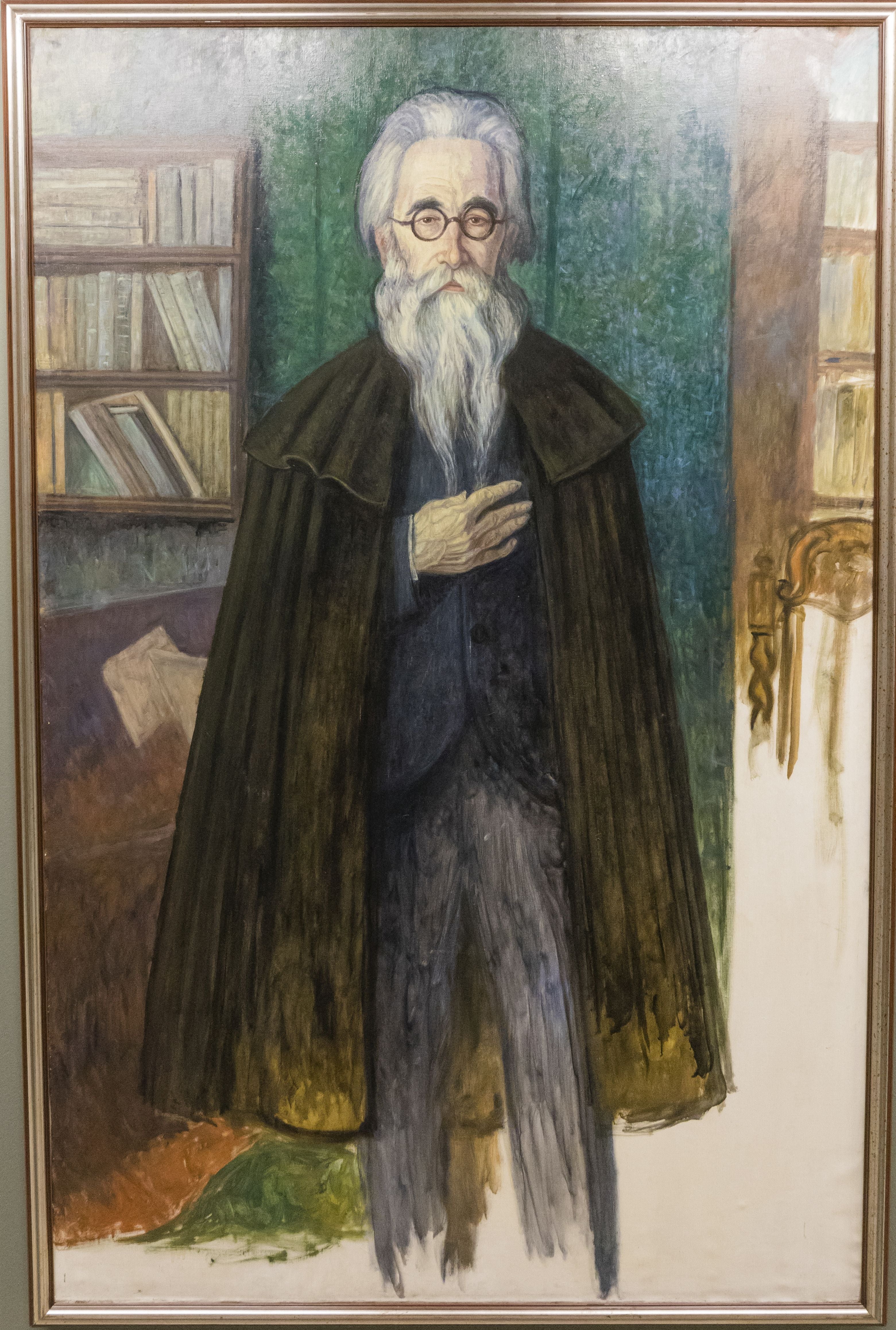 'Retrato de Valle-Inclán', antes expuesto en la colección permanente. Es otro de los grandes retratos de Juan de Echevarría, gran retratista de los autores de la Generación del 98.