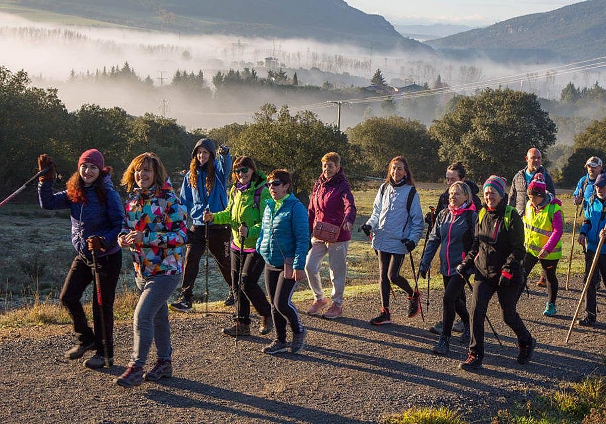 Las marchas populares tienen muy buena acogida en Iruña de Oca.