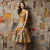 Es de Zalla y único diseñador que convierte los periódicos en vestidos.