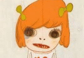 'Desaparecida en combate' (1999), lienzo con una de las reconocibles 'Nara Girls'.