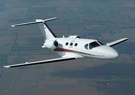 Una avión Cessna preparado para ser utilizado como aeronave ambulancia.