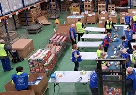 Voluntarios del Banco de Alimentos de Bizkaia.