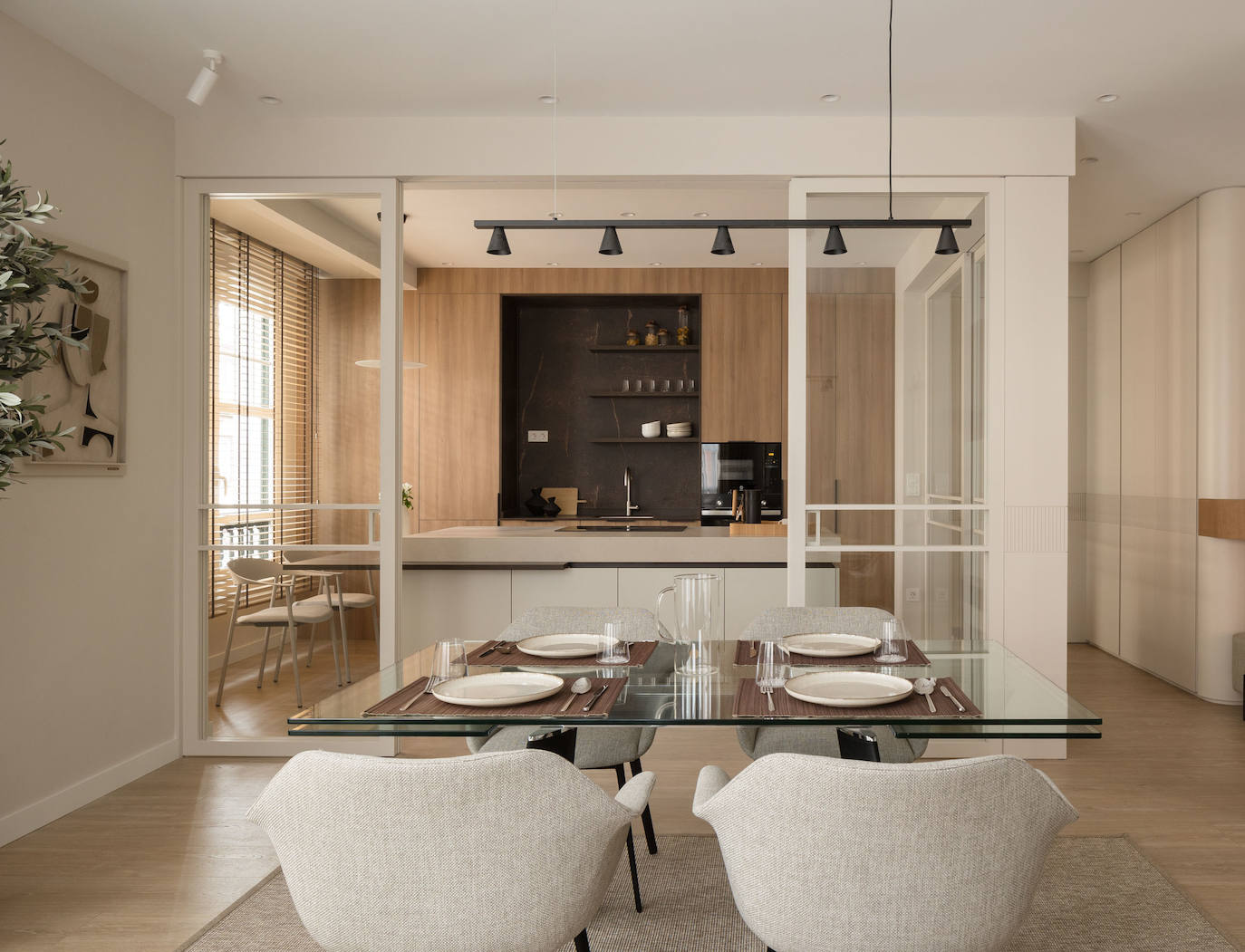 Un piso de 100 metros en el Ensanche de Bilbao en el que la cocina es la estrella