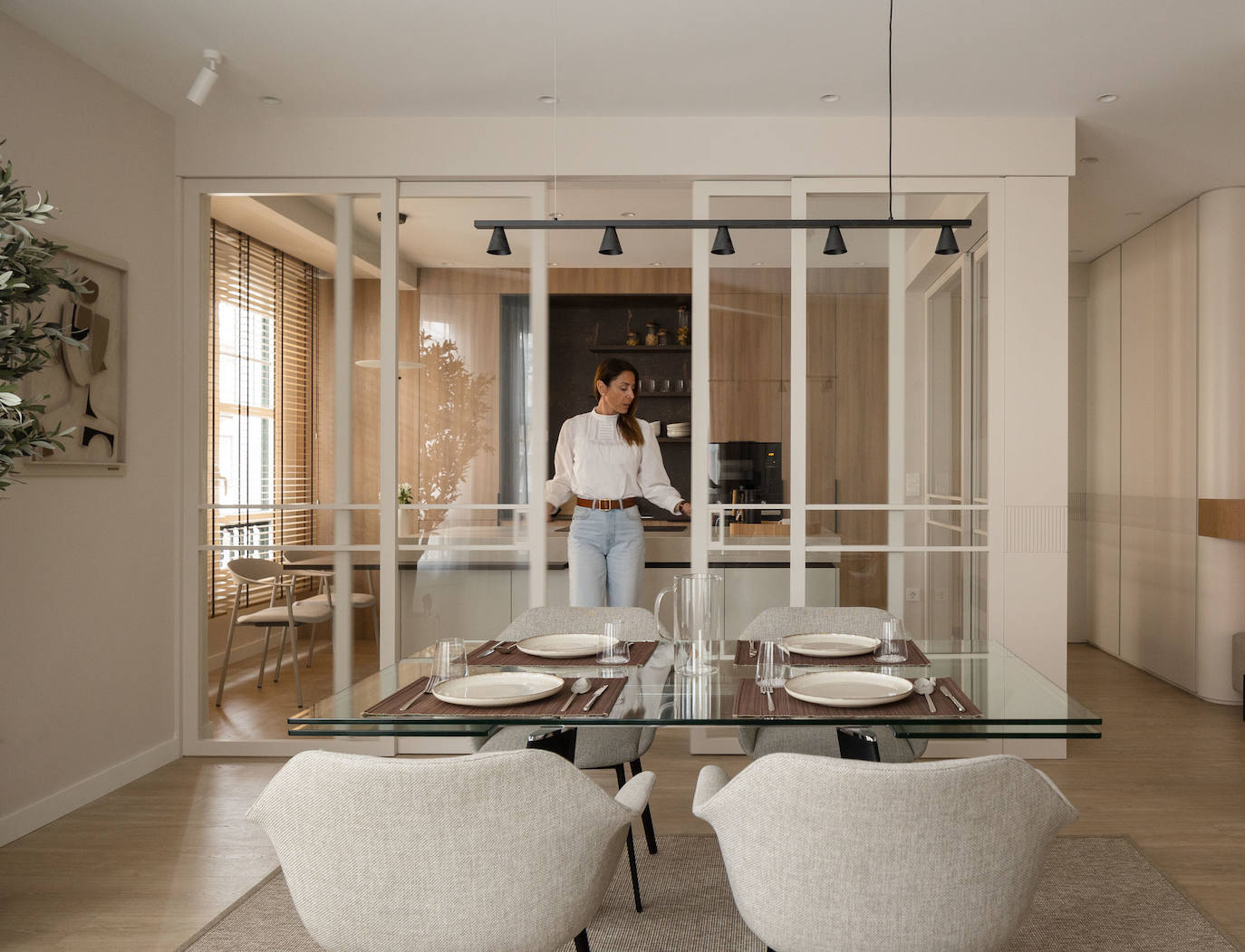 Un piso de 100 metros en el Ensanche de Bilbao en el que la cocina es la estrella