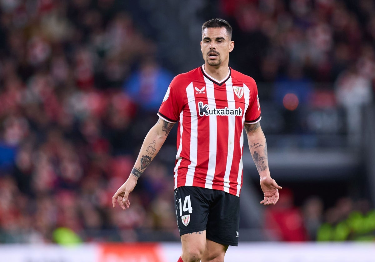 Dani García en la semifinal de Copa ante el Atlético de Madrid.