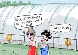 La tira de Cerrajería y la carpa que cubrirá las piscinas del Estadio en invierno