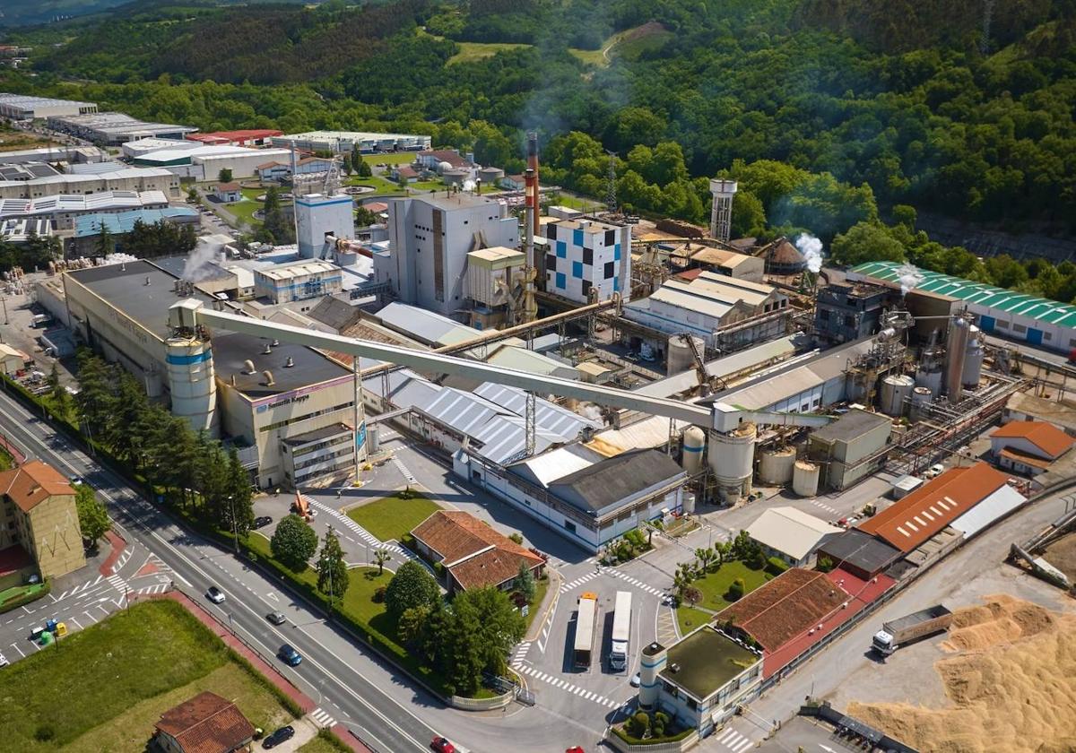 Panorámica de la planta de la empresa papelera en Iurreta.