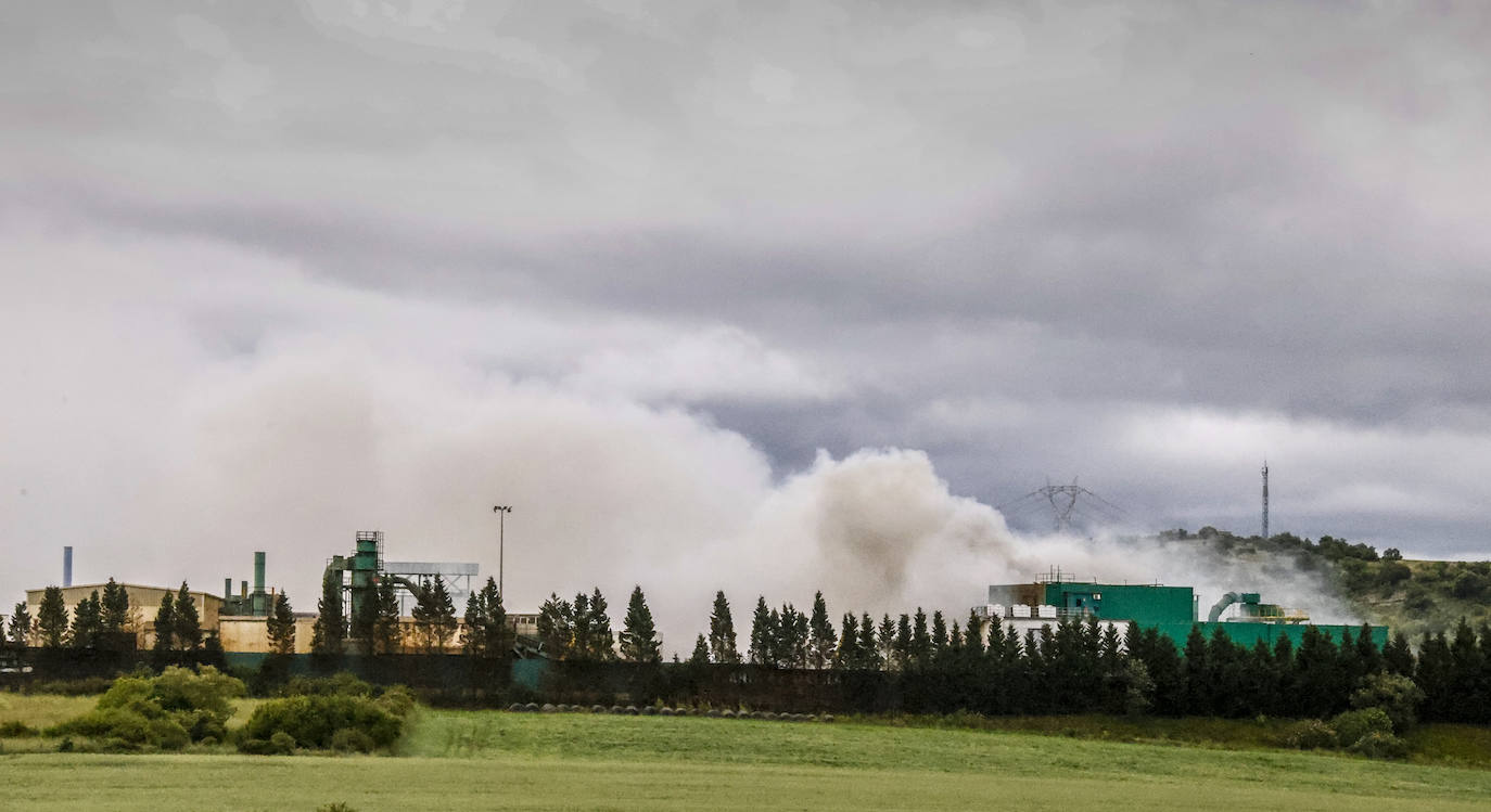 Las imágenes del incendio de Goiain