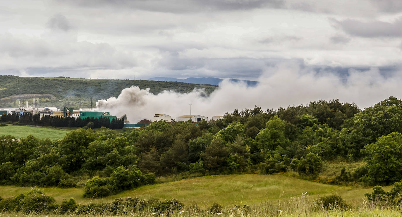 Las imágenes del incendio de Goiain